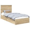vidaXL Úložná posteľ Sonoma dub 90 x 190 cm Kompozitné drevo