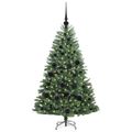 vidaXL Umelý Sklápací Vianočný Stromček Zelená 120 cm PVC a kov