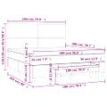 vidaXL Posteľný rám boxspring s matracom čierny 180x200 cm látka