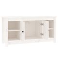 vidaXL TV skrinka biela 103x36,5x52 cm masívna borovica