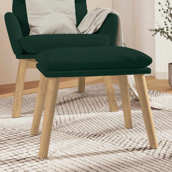 vidaXL Podnožka tmavozelená 45x29,5x35 cm zamatová