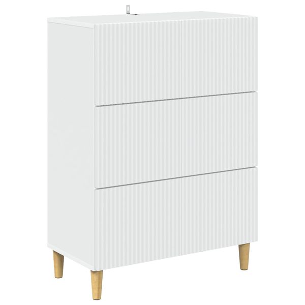 vidaXL Zásuvkový kabinet Biela 66 x 34,5 x 90 cm Kompozitné drevo