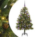 vidaXL Umelý vianočný stromček s pniškami Zelená 150 cm PVC a PE a kov