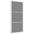 vidaXL Vnútorné dvere 93x201,5 cm biele ESG sklo a hliník