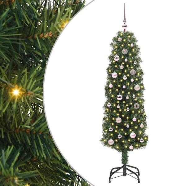 vidaXL Umelý vianočný stromček Zelená 150 cm PVC, oceľ a plast