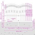 vidaXL Záhradný plot KAMPEN 240 x 202,5 cm Povrchovo upravená oceľ