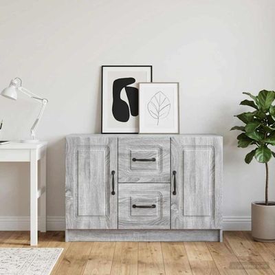 vidaXL Servírovacia skriňa Sivá sonoma 89 x 34,5 x 57 cm