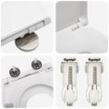vidaXL WC sedadlo Biela 47 x 37 x 4 cm Duroplast