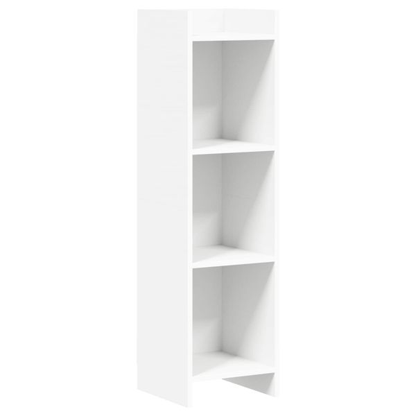 vidaXL Knižnica Biela 30 x 30 x 111 cm Kompozitné drevo
