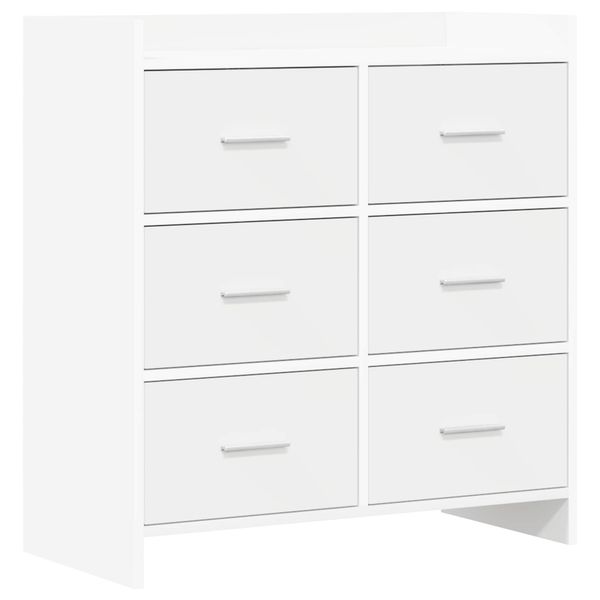 vidaXL Servírovacia skriňa Biela 75 x 33 x 80 cm Kompozitné drevo