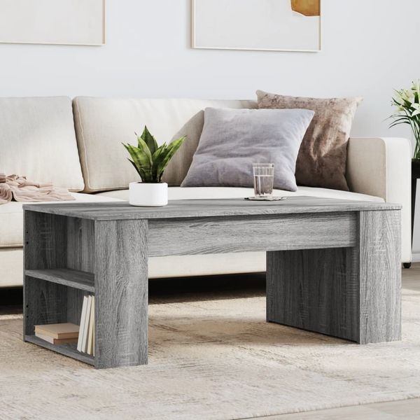 vidaXL Konferenčný stolík sivý dub sonoma 102x55x42cm kompozitné drevo