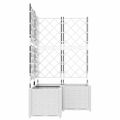 vidaXL Záhradný kvetináč 3 ks Biela 80 x 80 x 143 cm PP