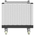 vidaXL Záhradný kvetináč s kolieskami biely 80x50x54 cm PP