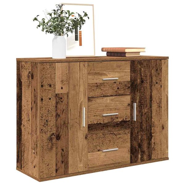 vidaXL Komoda staré drevo 90x29,5x65 cm kompozitné drevo