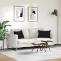 vidaXL Vankúše na pohovku 2 pcs Čierna 60 x 40 cm Kordúrová tkanina