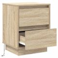 vidaXL Nočný stolík 2 ks Sonoma dub 39 x 34,5 x 50 cm Kompozitné drevo