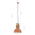 vidaXL Industriálna závesná lampa 25 W medená mangovník 42 cm okrúhla E27
