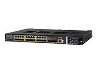 Prepínač - riadený - 12 x 10/100/1000 (PoE+) + 4 x 10/100/1000/SFP (uplink) + 12 x 10/100/1000/SFP - možná montáž na DIN lištu - kompatibilný s TAA