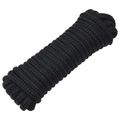 vidaXL Lano na čln 10 mm 9 m Čierna Polyester