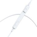 BWOO Káblové slúchadlá Lightning s ovládaním hlasitosti HF179 biela