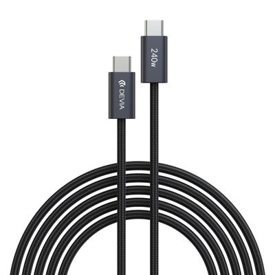 Kábel Devia Extreme EC652 PD USB-C - USB-C 2,0 m 240W čierny