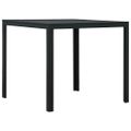 vidaXL Konferenčný stolík, čierny 78x78x74 cm, HDPE, drevený vzhľad