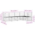vidaXL Záhradná súprava gaučov 5 ks Biela Pevné akáciové drevo