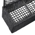 vidaXL Vyvýšený záhon+mriežka, 3 nádoby 83x30x130cm, polyratan, čierny