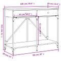 vidaXL Konzolový stolík sivý sonoma 100x39x78,5 cm kompozitné drevo