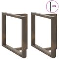 vidaXL Nohy k jedálenskému stolu v tvare T, 2 ks, čierne, 100x35x(72-73) cm, oceľ