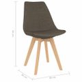 vidaXL 5-dielna jedálenská súprava sivohnedá