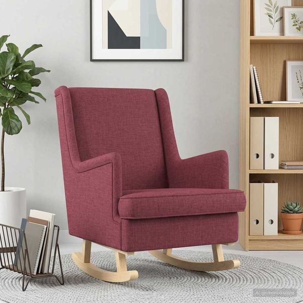 vidaXL Hojdacie kreslo Víno červené 62 x 80 x 85 cm látka