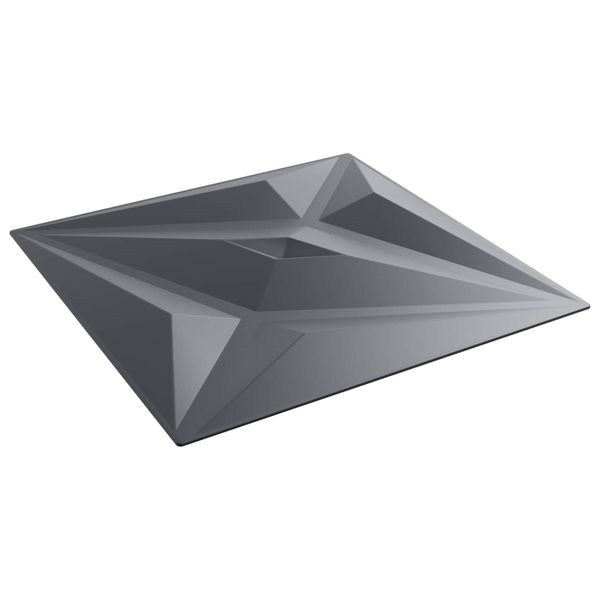 vidaXL Nástenné panely Hviezda 48 pcs Star Šedý 50 x 50 cm XPS Pena