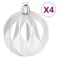 vidaXL 70-dielna sada vianočných ozdôb strieborná/biela