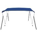 vidaXL Strieška Bimini s 3 oblúkmi, modrá 183x196x137 cm