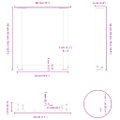 vidaXL Nohy konferenčného stolíka v tvare U, 2 ks, prírodná oceľ, 28 x (42-43) cm, oceľ