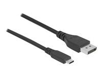 Kábel DisplayPort - USB-C (M) do DisplayPort (M) - USB 3.2 Gen 2 / DisplayPort 1.4 - 1.5 m - podpora 8K60Hz (7680 x 4320), podpora 4K240Hz (3840 x 2160) - čierna