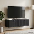 vidaXL Nástenná TV skrinka Čierna 98 x 41 x 30 cm Kompozitné drevo
