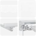 vidaXL Rám markízy Biela 250 x 200 cm Polyester s PU povrchom