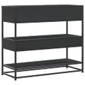 vidaXL Konzolový stolík čierna 90x35x80 cm kompozitné drevo