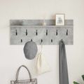 vidaXL Vešiak na stenu Nástenná montáž Betónová šedá 100 x 40 x 12 cm