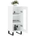 vidaXL Komoda lesklá biela 34,5x34x90 cm spracované drevo