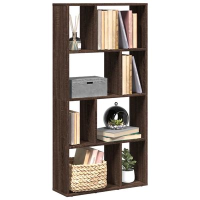 vidaXL Knižnica hnedý dub 60x20x120,5 cm kompozitné drevo