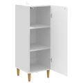 vidaXL Servírovacia skriňa Biela s vysokým leskom 33 x 34,5 x 90 cm