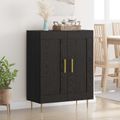 vidaXL Servírovacia skriňa Čierny dub 69,5 x 34 x 90 cm