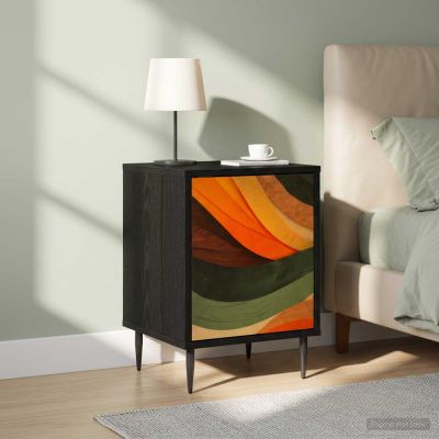 vidaXL Nočný stolík BONN 2 ks Čierny dub 36 x 33 x 51 cm