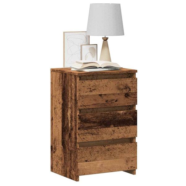 vidaXL Nočná skrinka Old Wood 40x35x62,5 cm Engineered Wood