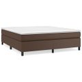 vidaXL Posteľný rám s boxspringom hnedý 180x200 cm umelá koža