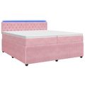 vidaXL Posteľ boxspring s matracom Ružová 200 x 200 cm Zamat