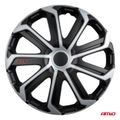 Poklice Evo 14" čierno-strieborná sada 4 ks COLOR BOX